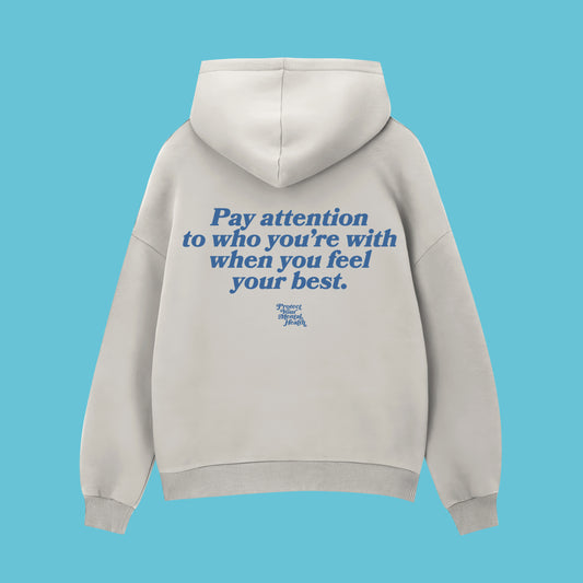 PAY ATTENTION - Grey Hoodie